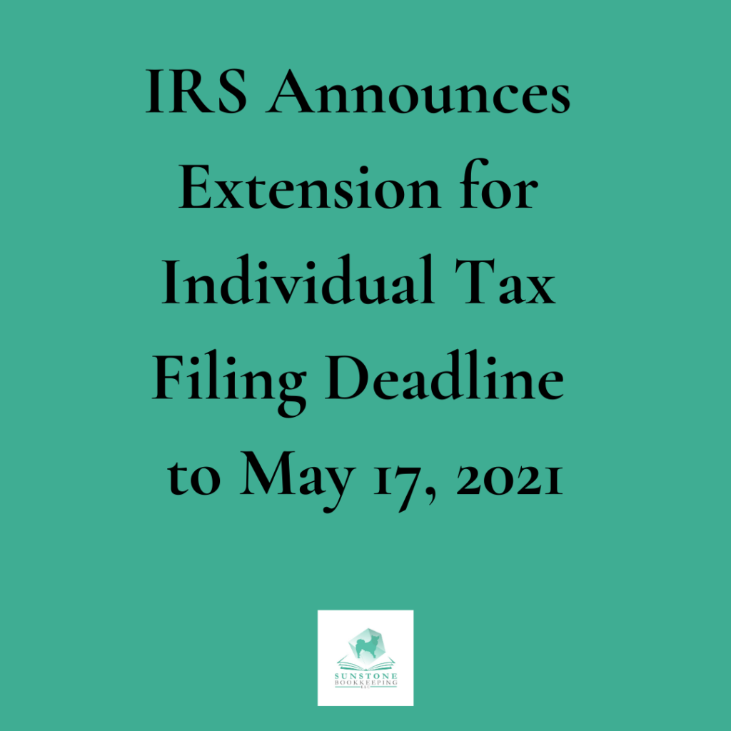 Us Treasury Extends 2020 Tax Year Deadline To May 17 2021 Sunstone
